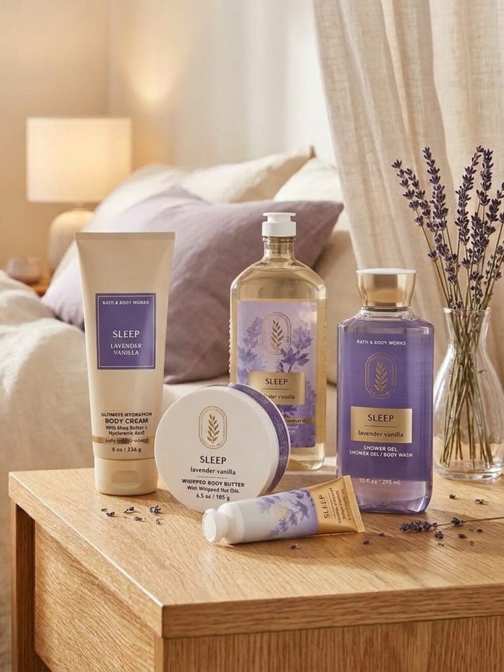Bath & Body Works Aromatherapy Lavender Vanilla Sleep Set (6 Pieces) – Brand New
